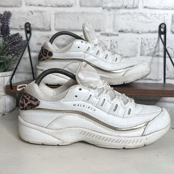 Easy Spirit Leather Leopard Sneakers Size 9 - Picture 3 of 7